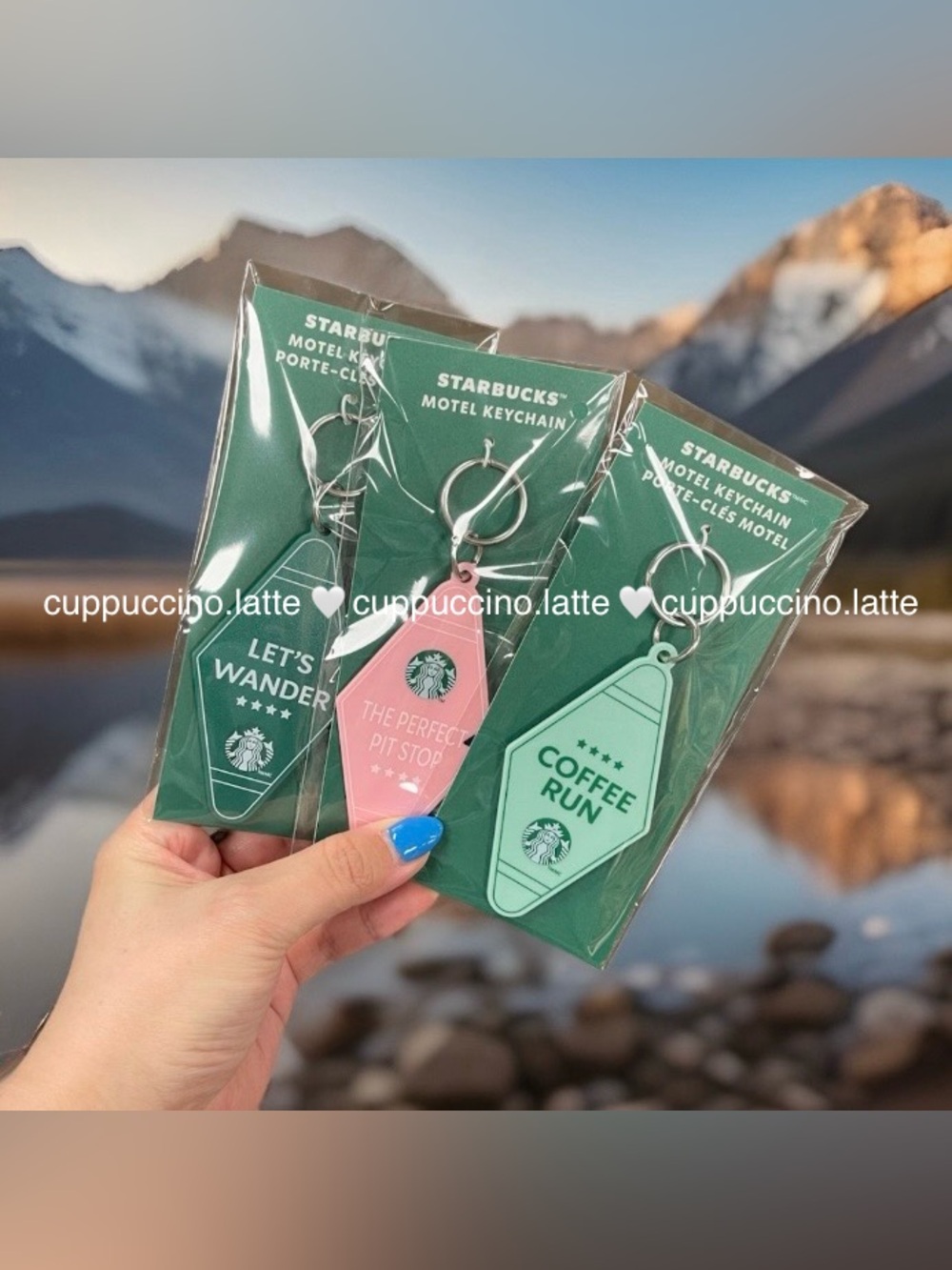 ✨3 NWT✨Starbucks 2026 Summer Road Trip Collection Motel Keychains Bundle